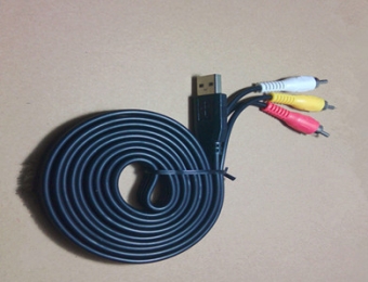 Usb to 3 RCA AV line audio and video cable